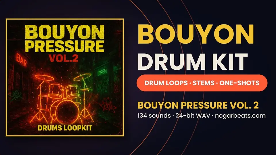 Bouyon Drum Kit video: loops, stems and one-shots, drums only